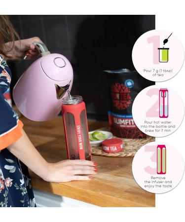  WOW TEA WOW TEA: Berry Detox Slimfit Tea Collagen and Blue Tea Infuser Bottle - Buy Online on GoSupps.com