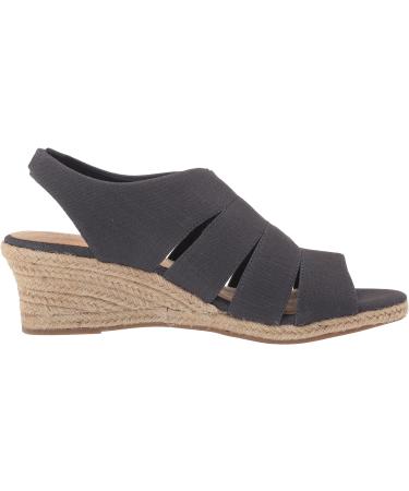 Easy Street Women's Aziza Wedge Sandal - Navy Linen Print - Size 11 - Comfortable and Stylish - Buy Online on GoSupps.com