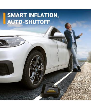 AstroAI Portable Air Compressor Tire Inflator with Digital Gauge - 100PSI  Emergency LED Light - for Car  Bicycle  Balloons - Buy Online on GoSupps.com