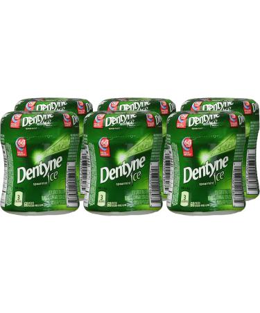 Dentyne Ice Spearmint Chewing Gum - 6 bottles (60 pieces) - Sugar-Free Gum Ice Spearmint 60 count (Pack of 6) - Buy Online on GoSupps.com