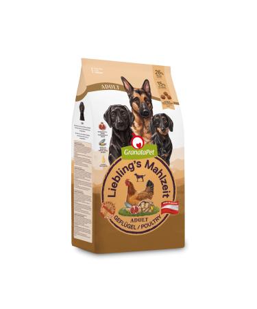 Granatapet Liebling's meal adult poultry dry food for dogs dog food without cereals & without sugar additives single feed 4 x 1.8 kg adult poultry 1.8 kg (4 Pack)