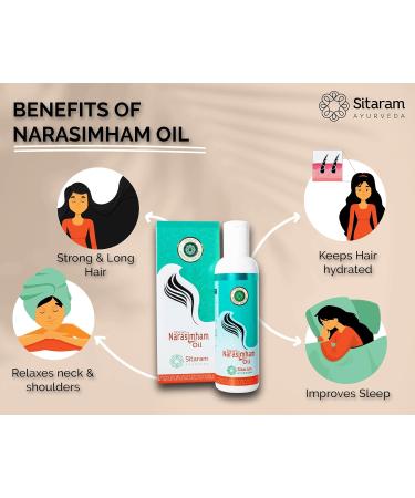 Sitaram Narasimham Herbal Ayurvedic Oil 100ml - Reduce Hair Damage Ageing & Premature Greying | Buy Online - Buy Online on GoSupps.com