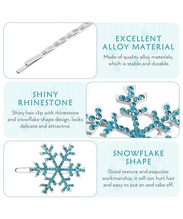 Lurrose 6pcs Snowflake Crystal Hairpins - Bridal Rhinestone Bobby Pins for Wedding, Prom & Parties - Buy Online on GoSupps.com