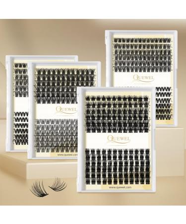Quewel Individual Cluster Lashes - D Curl Mix 12-18mm | Soft DIY Eyelash Extensions - 144 Segments | International Shipping - Buy Online on GoSupps.com
