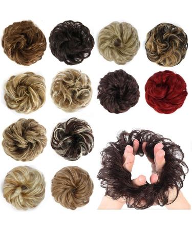 Hair Bun Hairpiece for Women Messy Bun Hair Pieces for Women Wavy Curly Bun Hair Extension Elastic Band Synthetic Chignon Updo Hair Piece Fluffy Hair Bun Scrunchies Accessories Hair Chignons(FQ001-10 FQ001-101 - Buy Online on GoSupps.com