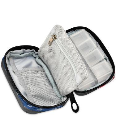 Pfrewn 7-Day Pill Organizer Case - Beautiful Butterfly Design & USA Flag Travel Pill Box - Portable Weekly Vitamin & Medicine Holder - Buy Online on GoSupps.com