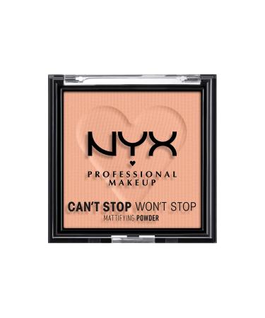 Nyx Professional Makeup Can't Stop Won't Stop Mattifying Powder Matte Finish color: Brightening Peach 13 Bright Peach 1 piece (1 Pack)