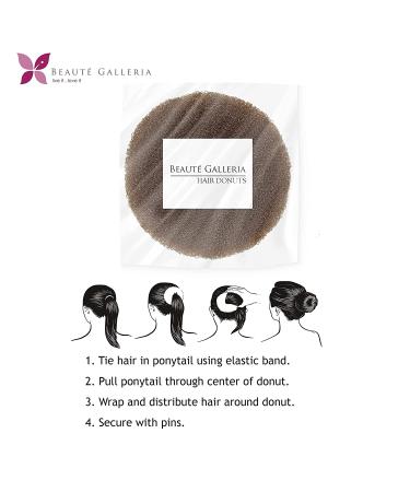 Beaute Galleria Large Brown Hair Donut Bun Maker Ring - Mesh Chignon Ballet Sock Bun - Pack of 1 - Buy Online on GoSupps.com