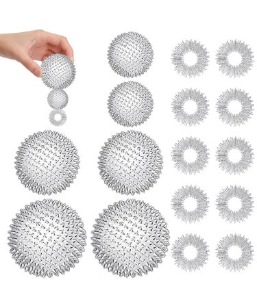 Zocipro 6 piece Magnetic acupressure balls with 10 massage rings for fingers massage ball magnetic hedgehog balls massage balls 32 mm/47 mm/56 mm skills hedgehog ball massage set for stress relief or massage 32mm/56mm - Buy Online on GoSupps.com