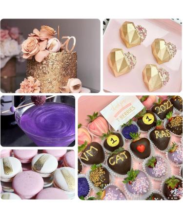Edible Glitter Set 4 X 5g - Waysroma Edible Glitter for Drinks Edible Lustre Dust 4 Colours Edible Glitter for Cakes Strawberries Cupcakes Fondant Chocolate Cocktails 4 Colours x 5g - Buy Online on GoSupps.com