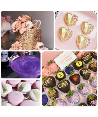 Edible Glitter Set - 4 x 5G | Jelife Food Glitter Powder for Baking & Drinks | Gold Silver Rose Gold Purple - Perfect for Chocolate Strawberries Cupcakes & More - Buy Online on GoSupps.com
