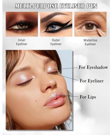 Nude Waterline Eyeliner Pencil Cream Gel Eyeliner Waterline Waterproof Smudge-Proof Long-Wearing Intense Color Retractable Eye Liner Brightener Pen Smooth Eye Makeup for women Built-in Sharpener 03# Nude - Buy Online on GoSupps.com