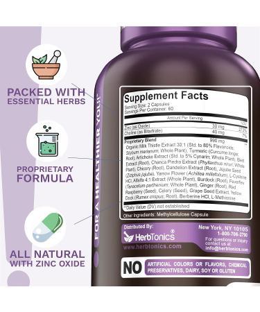 Herbtonics LiverTonic & Thermogenic Burner Bundle - Liver Cleanse & Fatty Liver Repair Formula | Fat Burner & Weight Loss Supplement - 120 Vegan Capsules - Buy Online on GoSupps.com