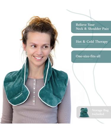 Qomfor Wheat Bags Microwavable Neck and Shoulder - Soothing Wheat Bag Microwavable - Wheat and Lavender - Microwave Heat Pad for Period Pain Relief Back Pain and Stress Relief (Green/Blue) - Buy Online on GoSupps.com