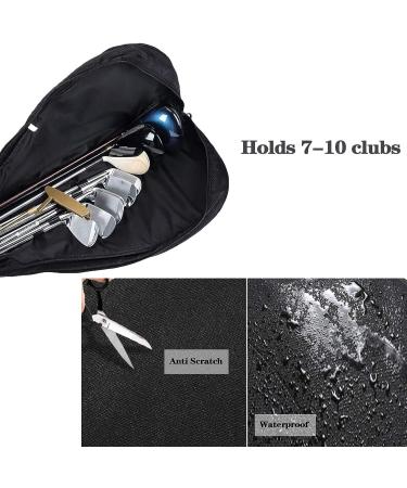 Black Lightweight Waterproof Golf Sunday Bag | Portable Pencil Bag for Men & Women | Ideal for Driving Range & Travel - Buy Online on GoSupps.com