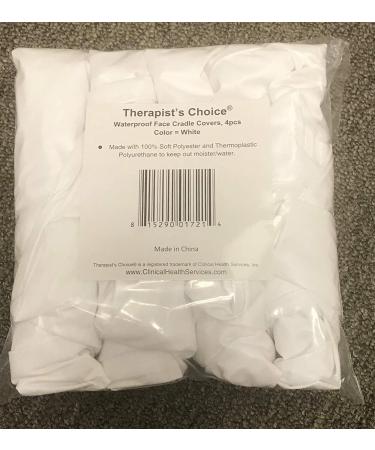 Therapist's Choice Waterproof Face Cradle Cover - Reusable, Machine Washable (White) - 4pcs - Buy Online on GoSupps.com