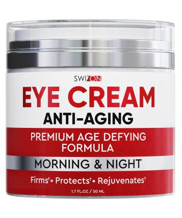 Natural Eye Cream for Dark Circles and Puffiness - Effective Help for Eye Bags Wrinkles Fine Lines - Moisturizing Day and Night Under Eye Cream - Retinol Eye Cream with Caffeine - For All Skin Types 1.7 Fl Oz (Pack of ...