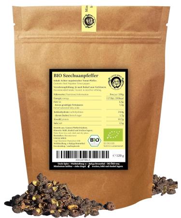 Uncle Spice Bio Szechuan Pfeffer 120g - Premium Timut Pepper from Nepal | Hand-Picked Organic Quality | DE- KO-005 - Buy Online on GoSupps.com