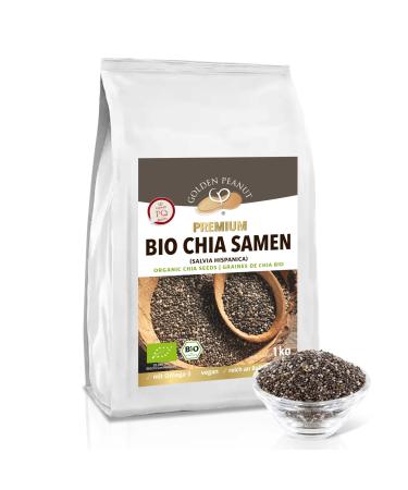 GOLDEN PEANUT Bio Chia Salvia hispanica 2 x 1 kg de graines de chia biologique contr l e naturelles sans gluten