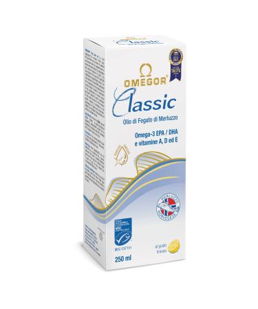 Omegor Classic - liquid liver transInternational taste |Liver rare rich in omega-3 fatty acids EPA and DHA fish oil |250 ml bottle
