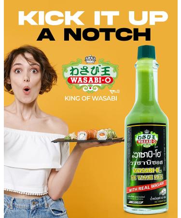 Wasabi-O Real Wasabi Hot Sauce 2.2oz - Vegan, Gluten-Free, for Sushi, Roast Beef, Veggies - Buy Online on GoSupps.com
