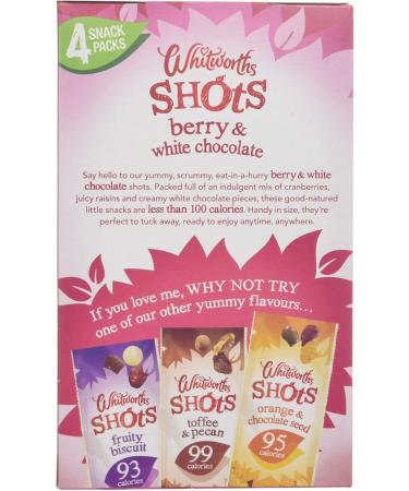 Whitworths Berry & White Chocolate Shots 4x25g - Buy Online on GoSupps.com