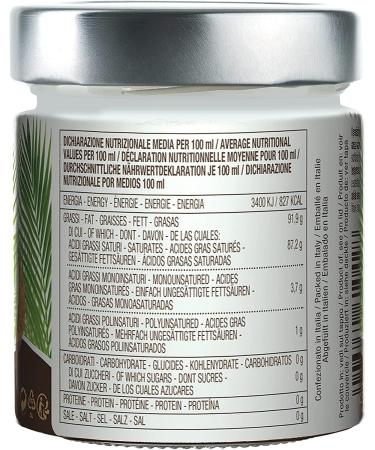  Italian Gourmet E.R. Fratelli Mantova Organic Coconut Oil 100% Natural 200 ml Glass + 400 g Box - Buy Online on GoSupps.com