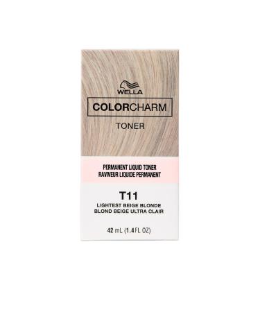 WELLA Color Charm T11 Lightest Beige Blonde Hair Toner 1.4 oz - Brass Neutralizing with Liquifuse Technology - Buy Online on GoSupps.com