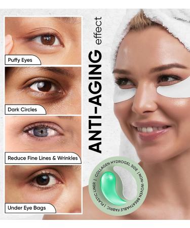 Premium Lab Collagen & Green Tea Under Eye Patches - Reduce Wrinkles, Dark Circles & Bags - 15 Pairs - Cooling Effect - Elixir - Buy Online on GoSupps.com