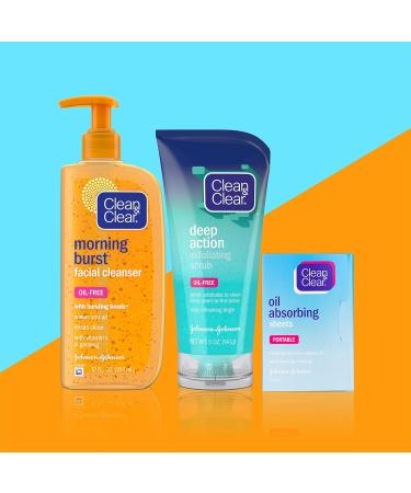 Clean & Clear Deep Action Oil-Free Exfoliating Facial Scrub - Deep Pore Cleansing Cooling Face Wash with Natural Beads 5 oz - Refreshing Daily Face Scrubber for All Skin Types - Buy Online on GoSupps.com