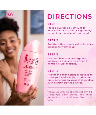 FAIR & WHITE So White Skin Brightening Lotion - 500 ml | Daily Moisturizing Body Lotion - International Shipping Available - Buy Online on GoSupps.com