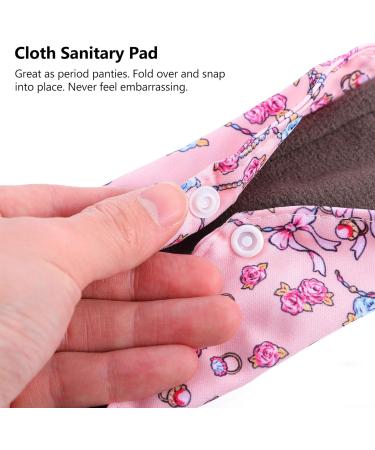Healifty Reusable Organic Bamboo Menstrual Pads - 5Pcs Breathable Panty Liners for Women - Random Color Sanitary Towel - Buy Online on GoSupps.com