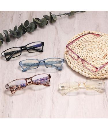 5 Pack Blue Light Blocking Reading Glasses for Men & Women - Comfort Computer Readers with Spring Hinges - Anti Glare Eyewear (1.0 Mix - Buy Online on GoSupps.com