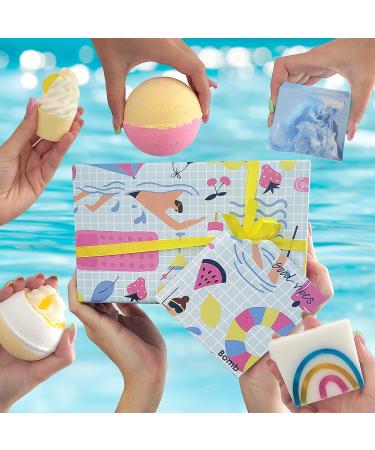 Bomb Cosmetics Good Vibes Handmade Bath Bomb Bath Melt and Soap Slice Wrapped Gift Pack Summer Holiday Themed Handmade & Cruelty Free with Pure Essential Oils Contains 5-Pieces 660g 1 Count (Pack of 1) Good Vibes - Buy Online on GoSupps.com