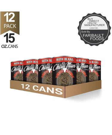 Chilli Man Canned Chili With Beans & Lean Beef 15oz (Pack of 12) - Buy Online on GoSupps.com