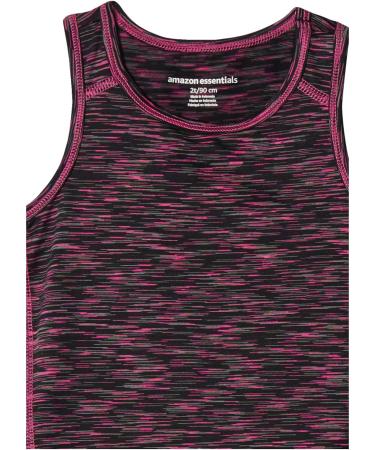 Amazon Essentials Girls/Toddlers' Active Tank 2-Pack, X-Small, Black/Light Grey Space Dye - Buy Online on GoSupps.com