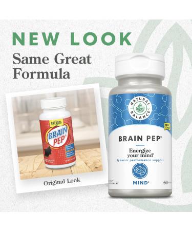Natural Balance Brain Pep | Ginkgo Biloba & Kola Nut Supplement for Memory, Focus & Clarity | 60 Capsules - Buy Online on GoSupps.com