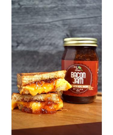 Green Jay Gourmet Bacon Jam - Sweet & Savory Spread for Burgers, Sandwiches, and More - 20oz Gluten-Free Classic Flavoring with Zero Trans Fat - Buy Online on GoSupps.com