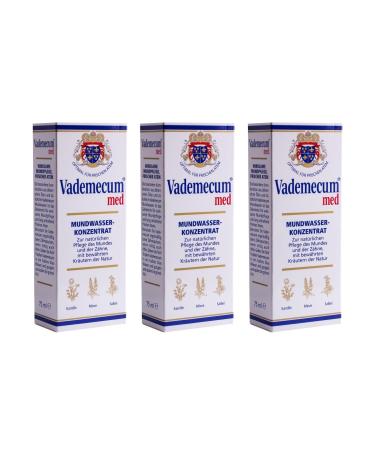 3x VADEMECUM MED mouthwash concentrate 75ml PZN: 3022663 Natural Original - Buy Online on GoSupps.com