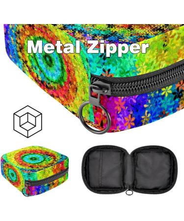 Colorful Rainbow Floral Storage Bags for Women's Bandages & Menstrual Care | Portable Multi-Use Organizers for School & Office - Buy Online on GoSupps.com