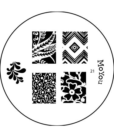 Original MoYou Nail Art Image Stamp Plate Number 21 Manicure Design