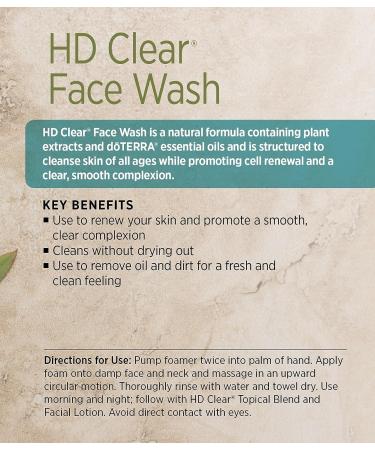 DoTerra HD Clear Foaming Face Wash - 1.7 oz | Gentle Cleanser for Clear Skin - Buy Online on GoSupps.com