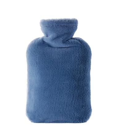 Samply Hot Water Bottle -2L Hot Water Bag with Furry Cover, Blue