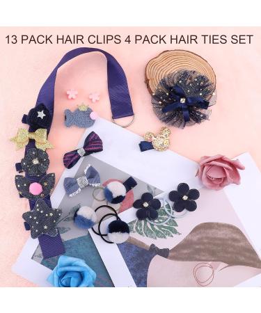 BOOBEES 13 Pack Hair Clips & 4 Pack Hair Tie Set - Stylish Hair Accessories for Girls & Women | Perfect Gift for Children - Buy Online on GoSupps.com