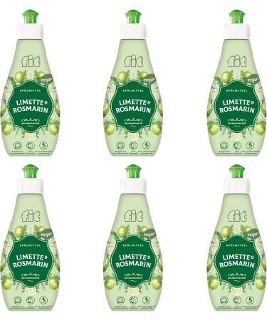 Buy Fit Detergent Spice Edition Lime & Rosemary Biodegradable Vegan Dishwashing Liquid (6x400ml) | Sustainable Eco-Friendly Cleaning - Buy Online on GoSupps.com