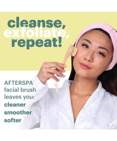 Dry Brushing Face Brush by Afterspa | Exfoliating Vegan Facial Scrubber | Gentle & Cruelty-Free Skincare Tool - Buy Online on GoSupps.com