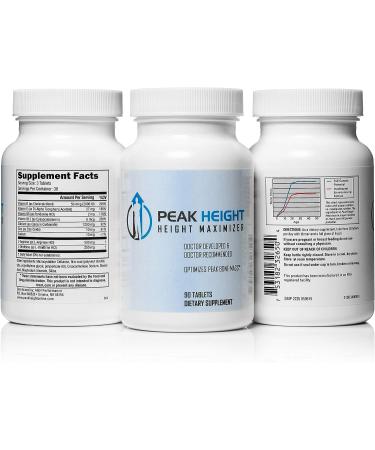 Peak Height Height Maximizer - 90 Tablets (Pack of 12) | Increase Height Supplement - Buy Online on GoSupps.com