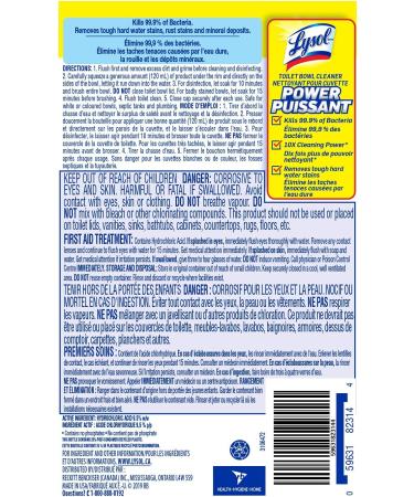 Lysol Toilet Bowl Cleaner Power For Cleaning and Disinfecting Stain Removal 10x cleaning actions 1420ml Pack of 2 (2 x 710ml) - Buy Online on GoSupps.com