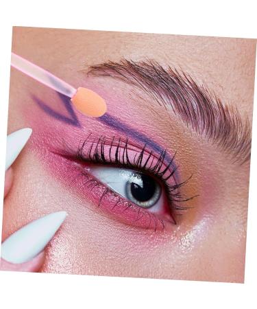 Mikinona 100pcs Eye Shadow Stick Eyeliner Applicator Brush Eyeshadow Applier Comestic Mini Pink Rubber Cotton 6.20X0.50X0.50CM Pink - Buy Online on GoSupps.com