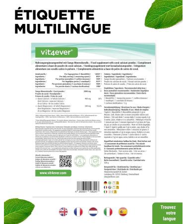 Sango Coral - 320g powder - Natural source of calcium (20%) & magnesium (10%) in a 2:1 ratio specific to the body - No additives - Buy Online on GoSupps.com